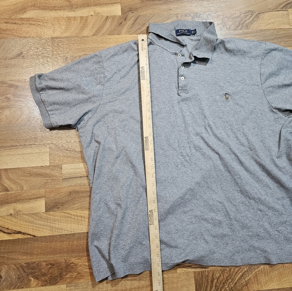 Polo Ralph Lauren Polo Shirt Adult  3XLT Gray Short Sleeve Mens 100% Cotton - Picture 8 of 10